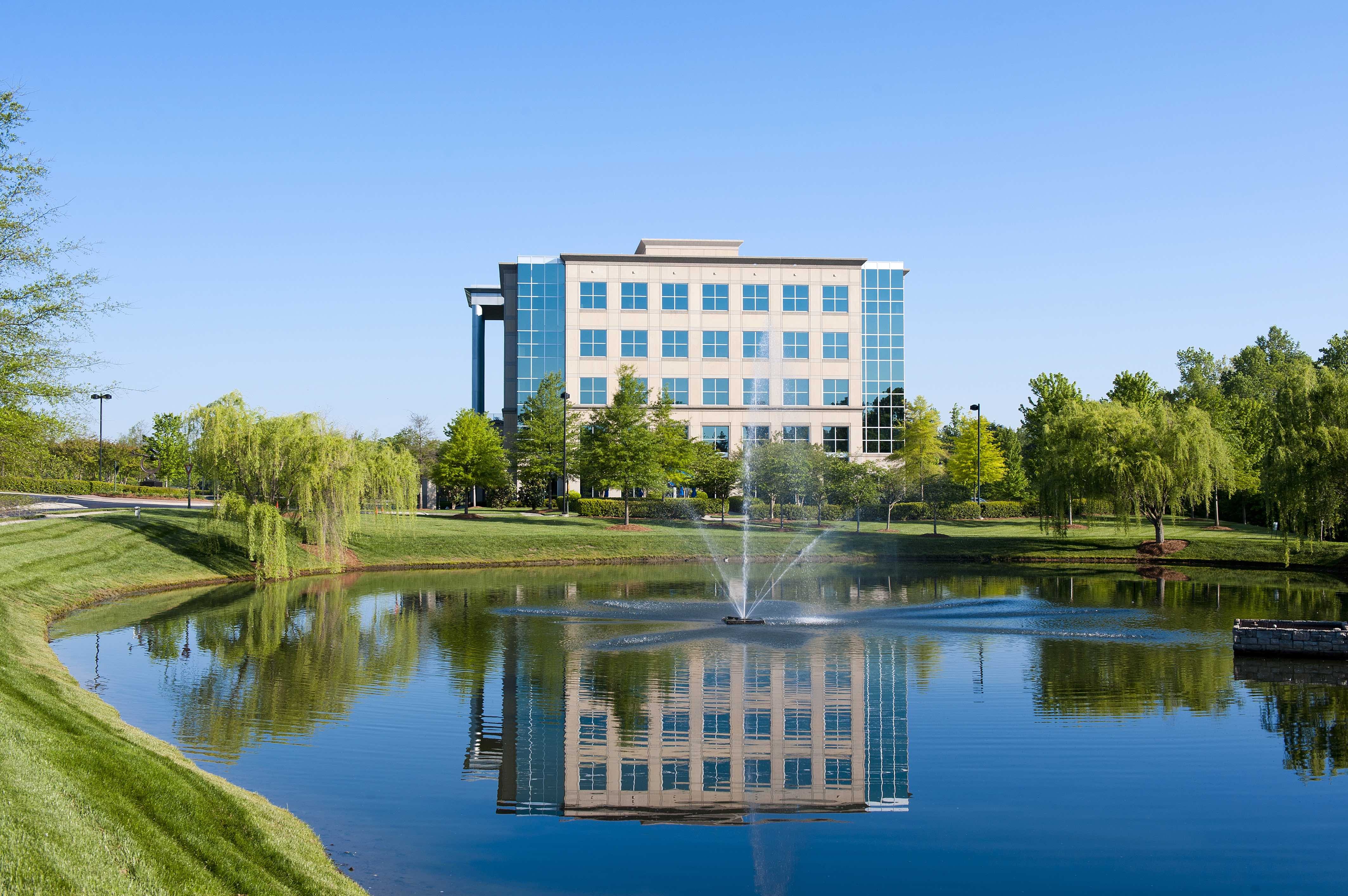 Pond near Crawford Building on Ballantyne Campus1