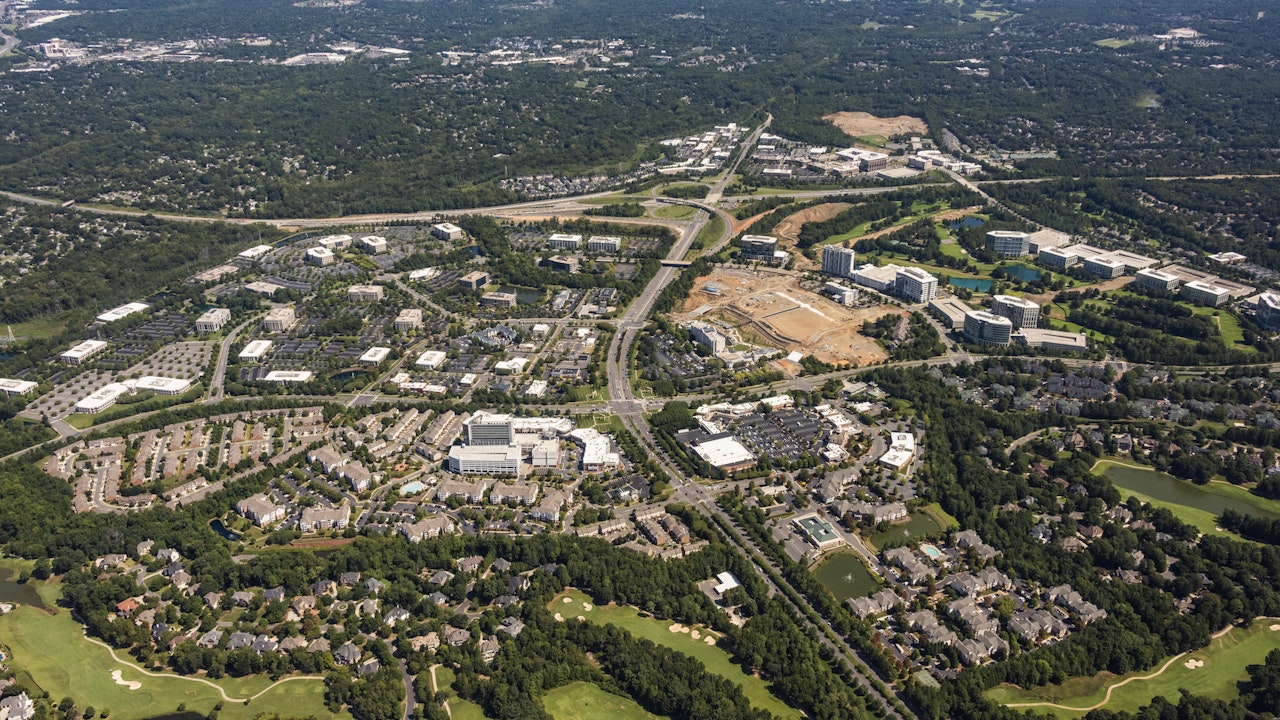Aerial view of west Ballantyne Campus1
