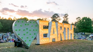Big letters spelling 'EARTH' in lights outdoors2