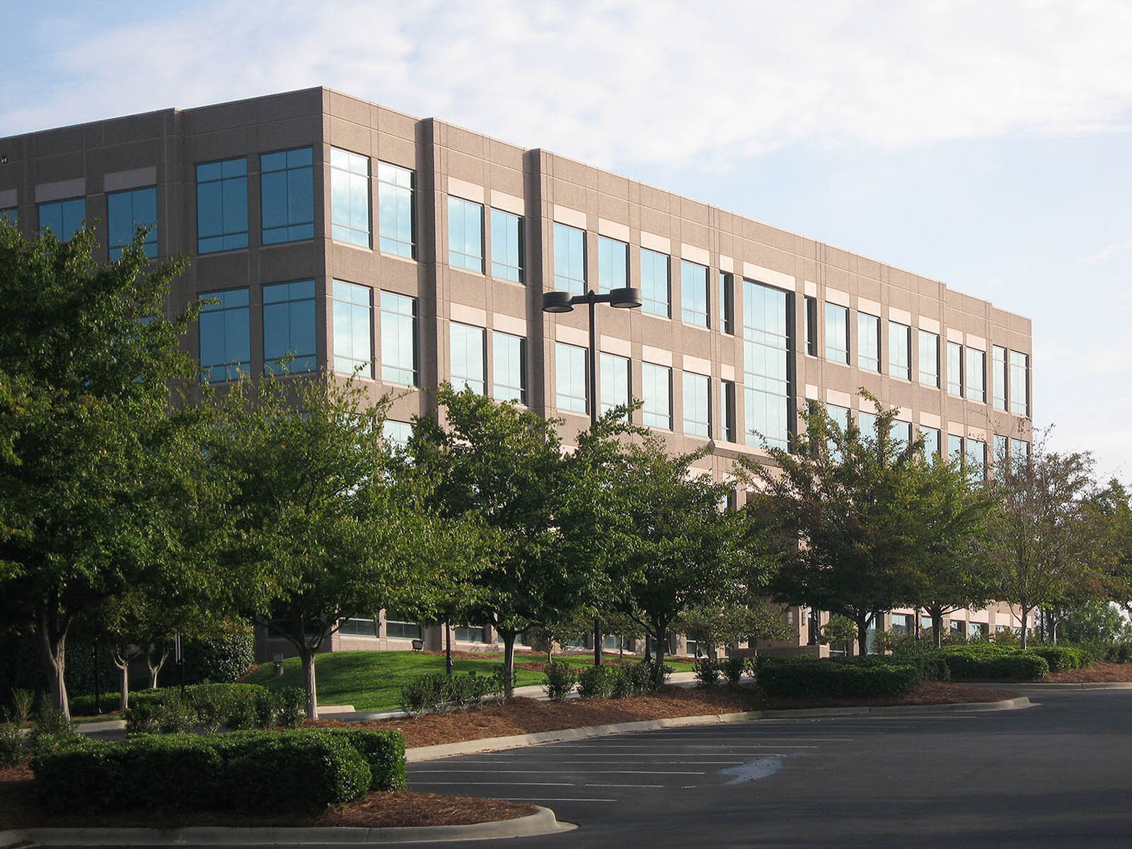 Parking lot entrance of Ballantyne Two Building exterior on Ballantyne Campus4