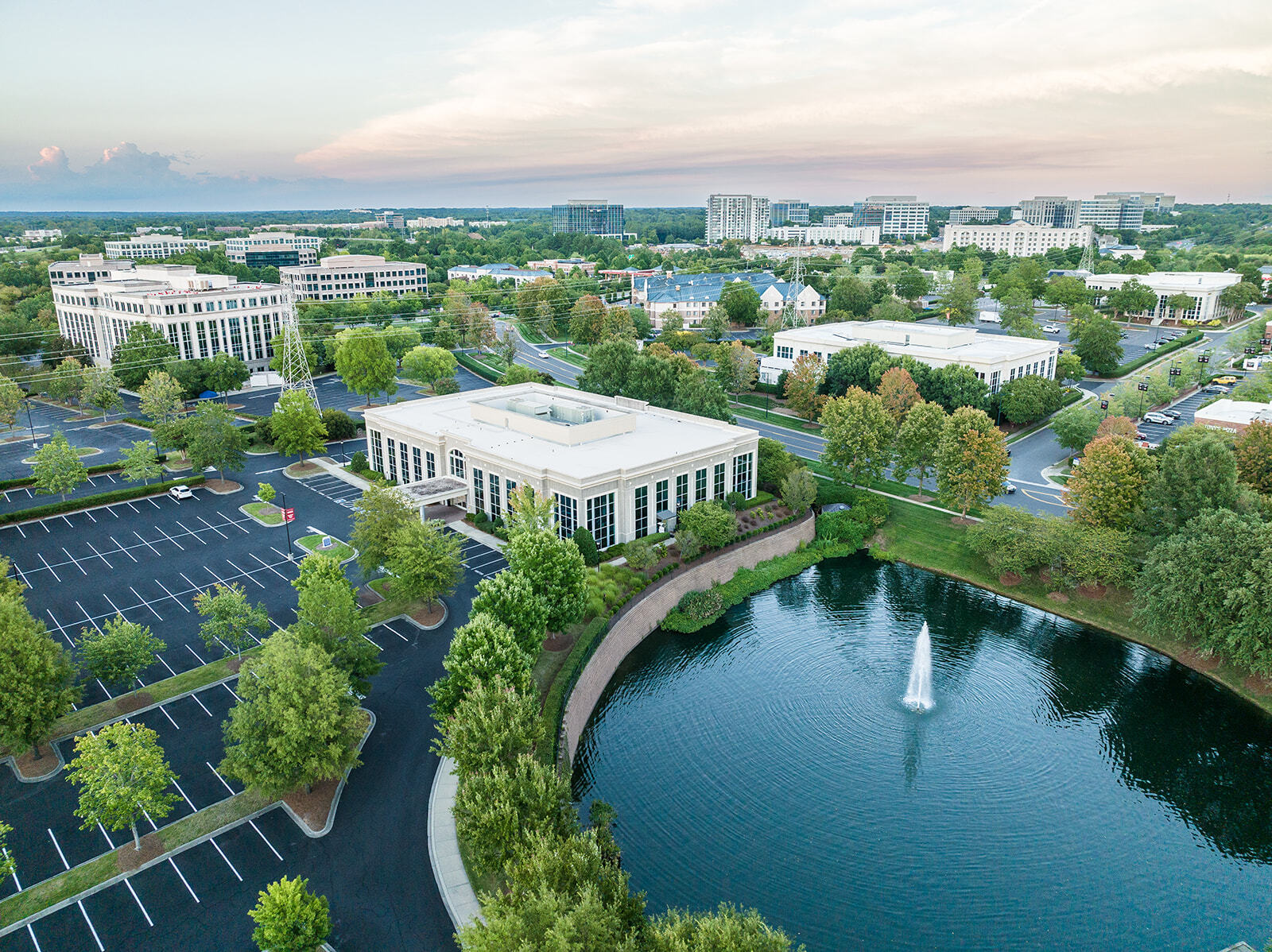 Pond and Ballantyne Medical Two Building exterior on Ballantyne Campus2
