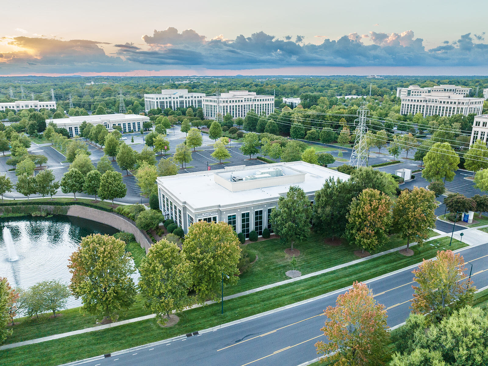 Sunset drone of Ballantyne Medical Two2