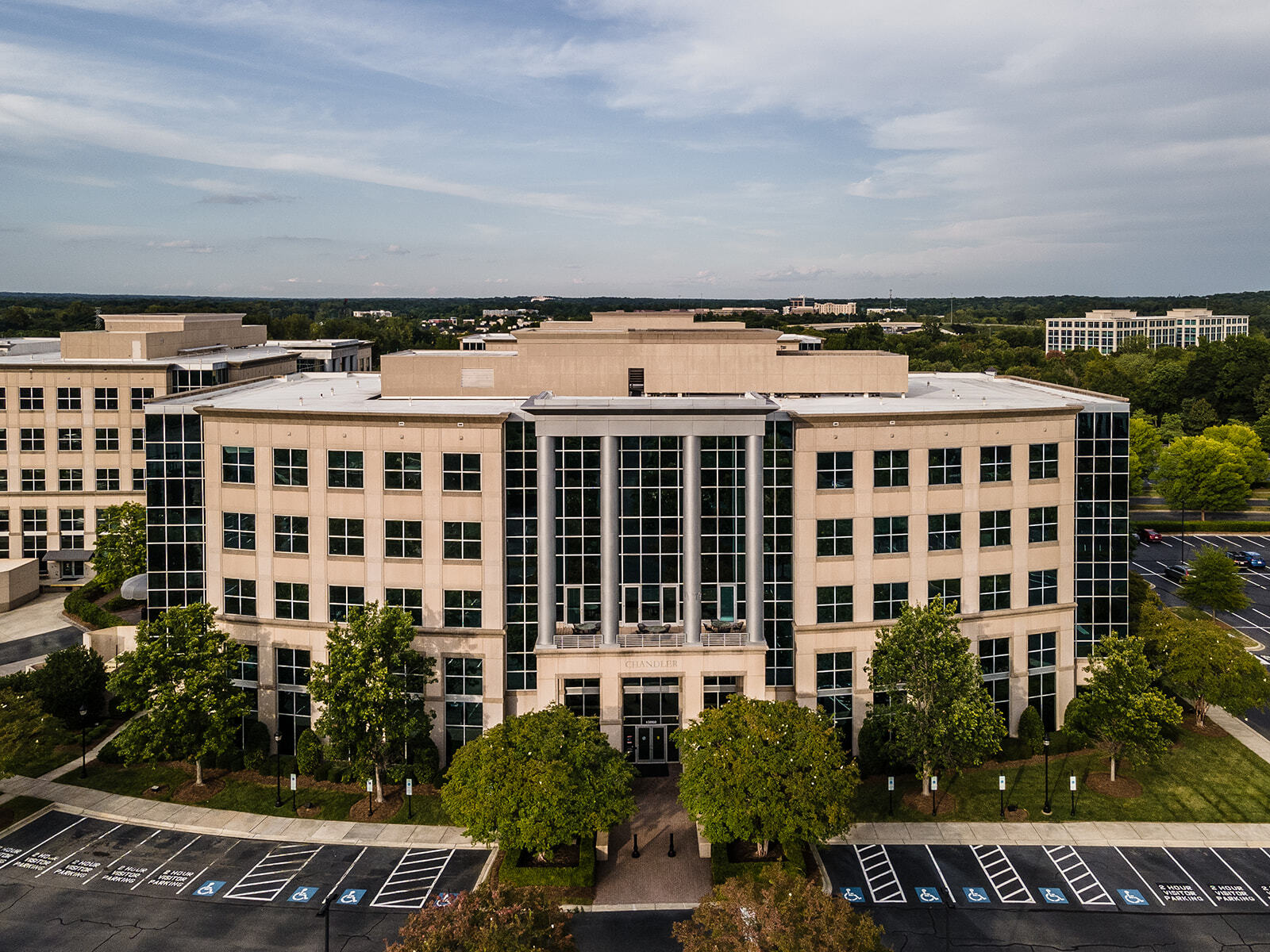 Aerial view of Chandler Building on Ballantyne Campus1