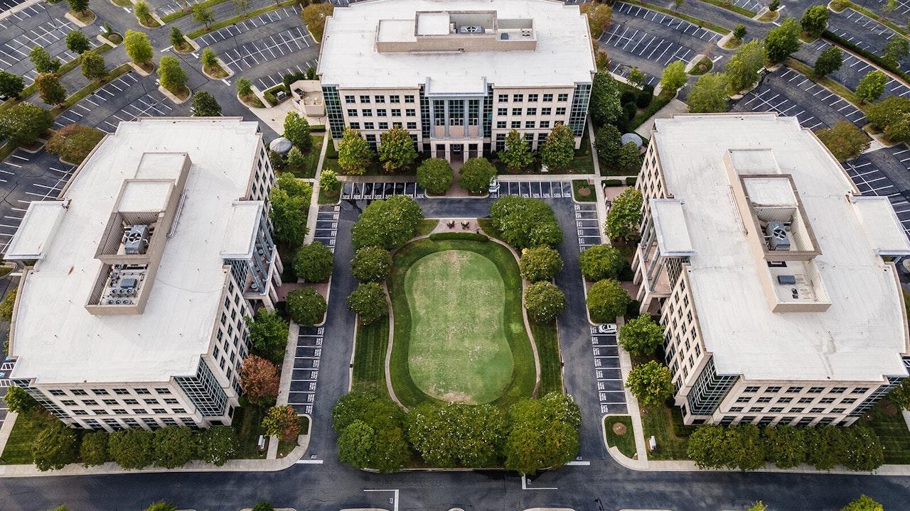 Aerial view of Knotts Green and Hixon Building6