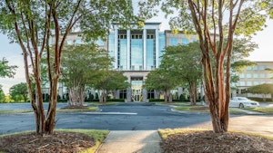 Entrance and Simmons Building exterior on Ballantyne Campus1